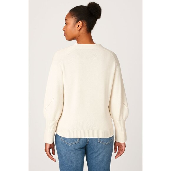 Maeve By Anthropologie Medium Ivory Knit Cardigan Sweater W/ Button Front - Picture 2 of 16